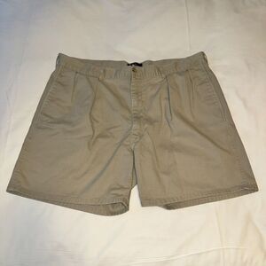 Polo Ralph Lauren Chino Shorts Mens 40 Pleated Khaki Tan Vintage Made‎ in USA
